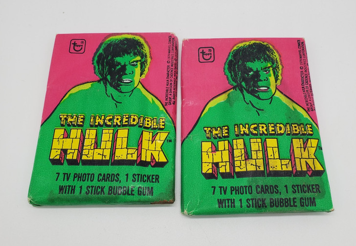 Topps The Incredible Hulk TV Show (1978) lot of two sealed packs