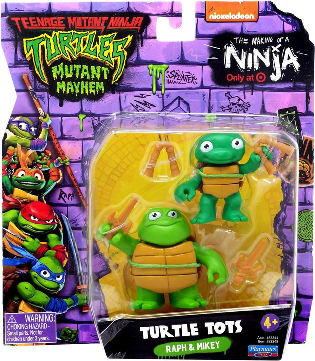 Playmates TMNT Mutant Mayhem Turtle Tots Raph and Mikey