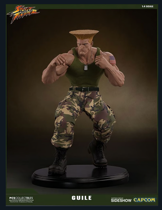 PCS STREET FIGHTER V - Guile Player 2 Exclusive 1/4 Mixed Media Statue