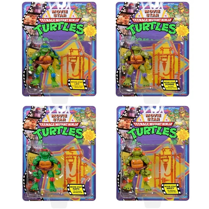 Playmates Teenage Mutant Ninja Turtles Classic 1991 Movie Turtles Set of 4