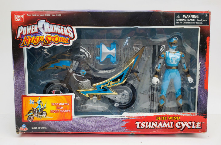 Bandai (2003) Power Rangers Ninja Storm Blue Wind Tsunami Cycle