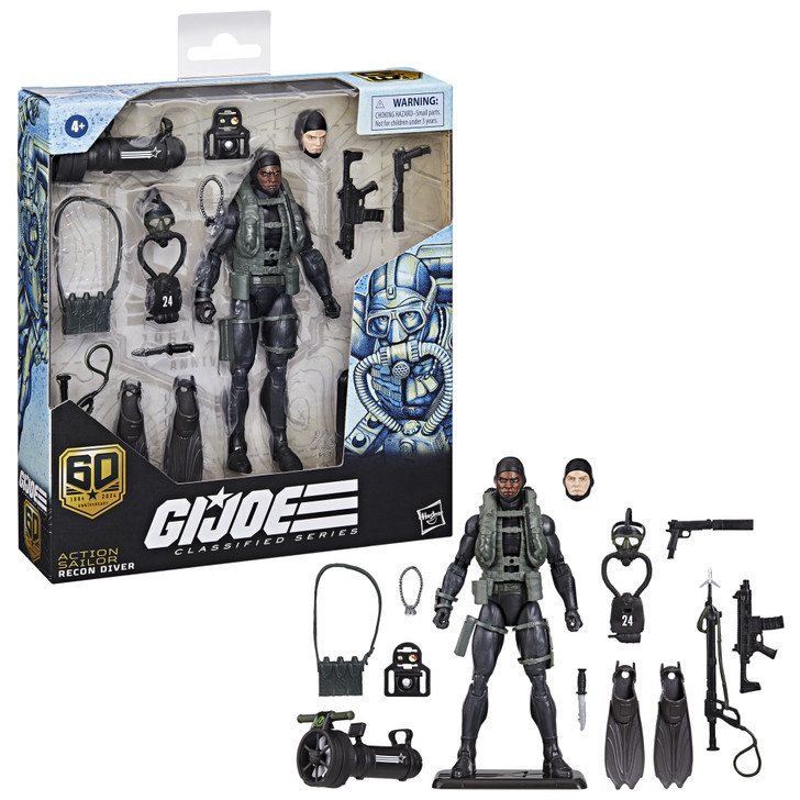 ミリタリー G.I. JOE ACTION SAILOR RECON DIVER G.I. Joe 60th Anniversary Classified Series Action Sailor (Recon