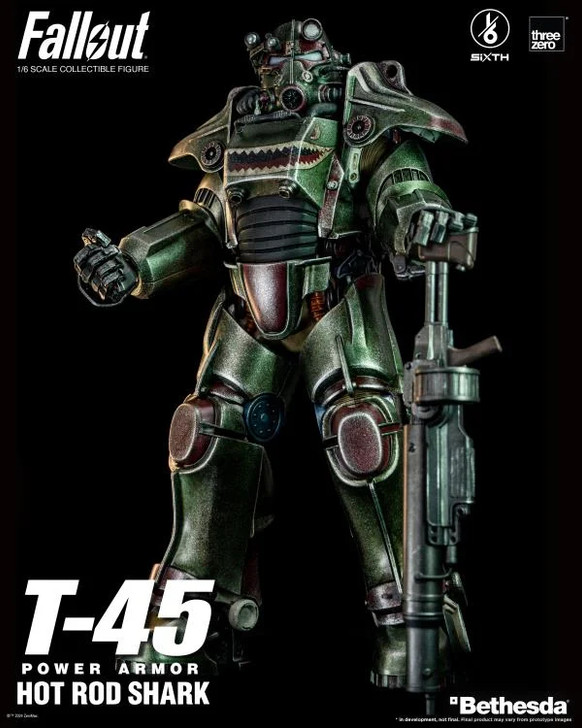Threezero Fallout T-45 Hot Rod Shark Power Armor 1/6 Scale Action Figure