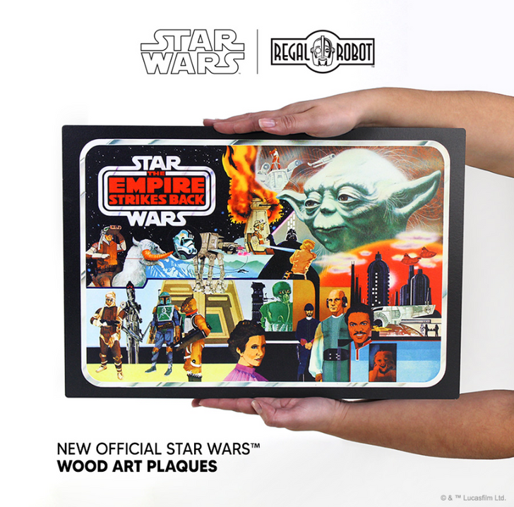 Regal Robot Star Wars ESB Version A Vintage Carry Case Wood Art Plaques
