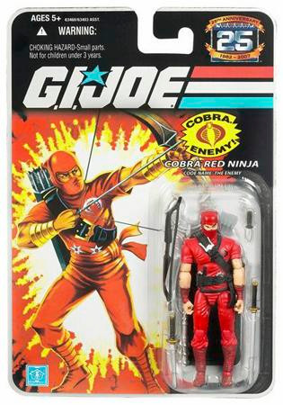 Hasbro GI Joe 25th Anniversary Cobra Red Ninja Action Figure 3.75