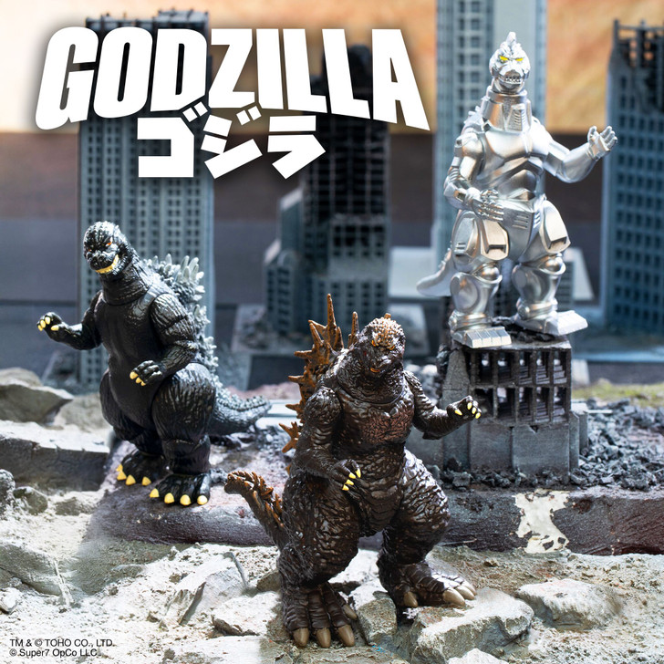 SUPER 7/ゴジラ ’89リアクション フィギュア Super7 Godzilla Toho ReAction Figures Wave 8 Godzilla (Minus