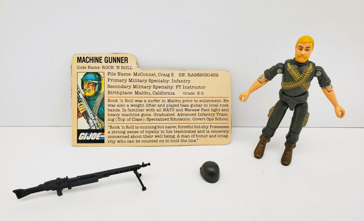Hasbro GI JOE (1983) Rock and Roll action figure with file card