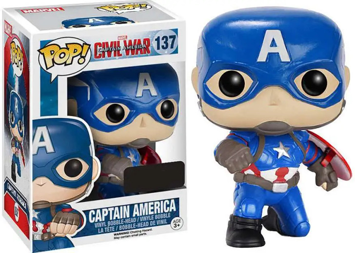 Funko Pop! Marvel: Civil War Captain America #137