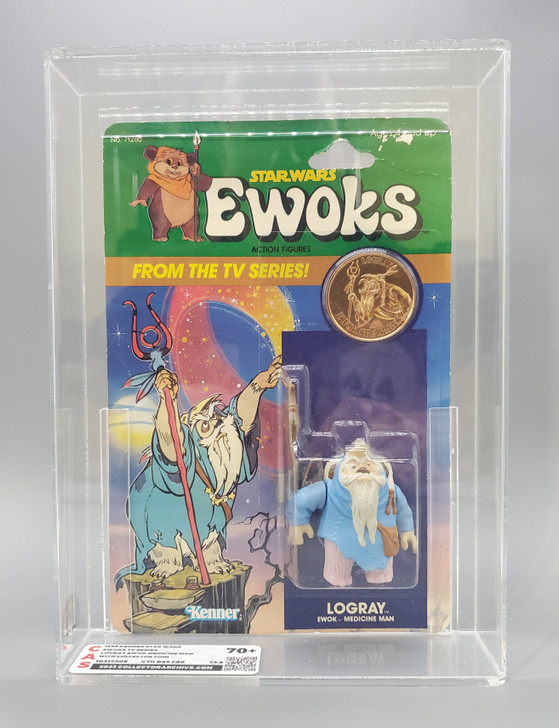 Kenner (1985) Star Wars EWOKS Logray Ewok Medicine Man CAS graded 70+