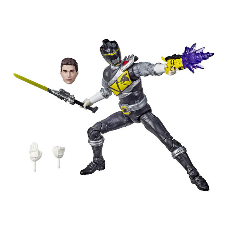 Hasbro Power Rangers Lightning Dino Charge Black Ranger 6" Action Figure (no package)