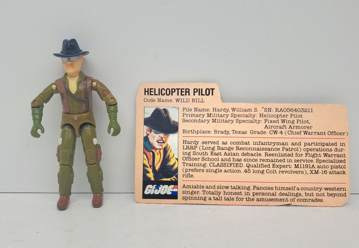 Hasbro (1983) GI JOE Wild Bill action figure complete with file card