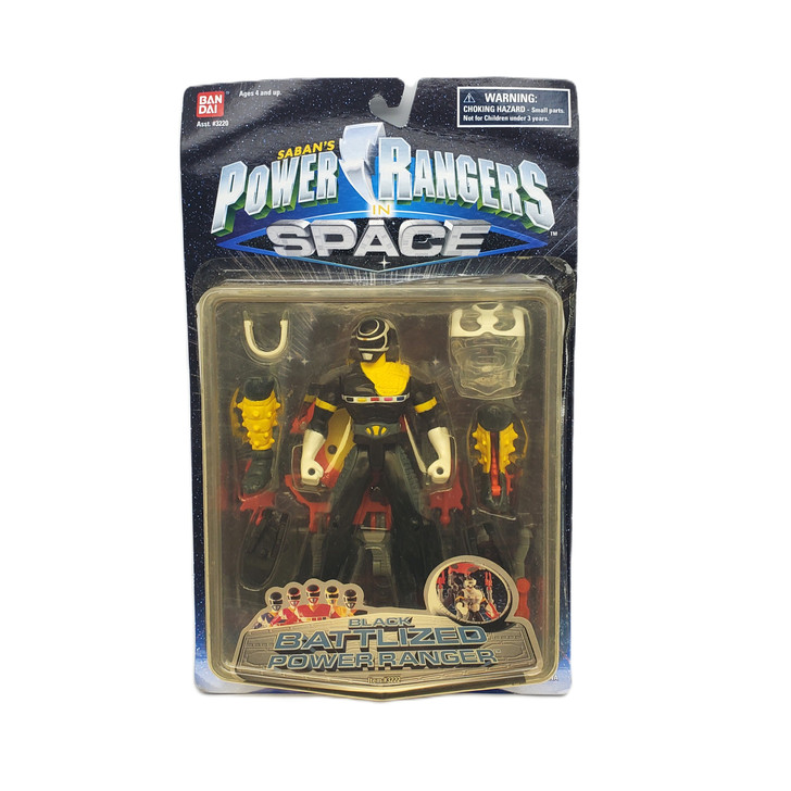 BanDai (1997) Power Rangers SPACE Black Battlized Power Ranger