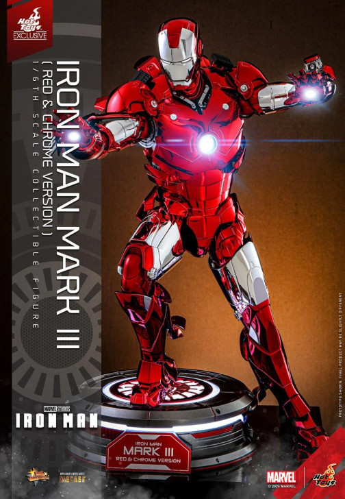 アイアンマン マーク3 フィギュア 31cm HOT TOYS MARKⅢ Hot Toys Iron Man Mark III (Red and Chrome) Sixth Scale