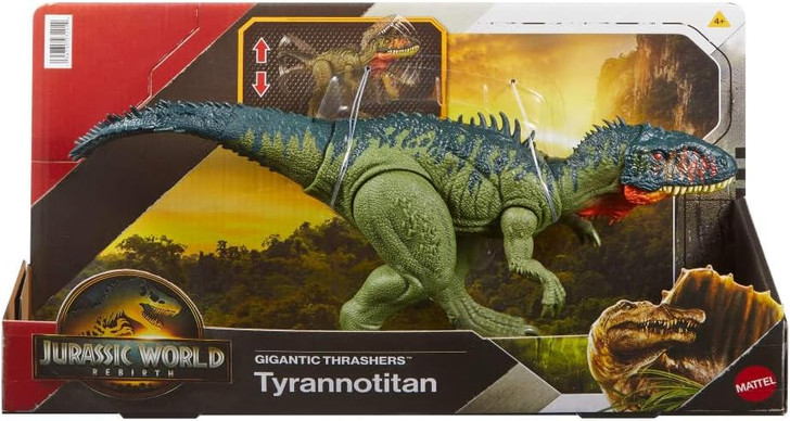 Jurassic World Rebirth Gigantic Thrashers Tyrannotitan Action Figure