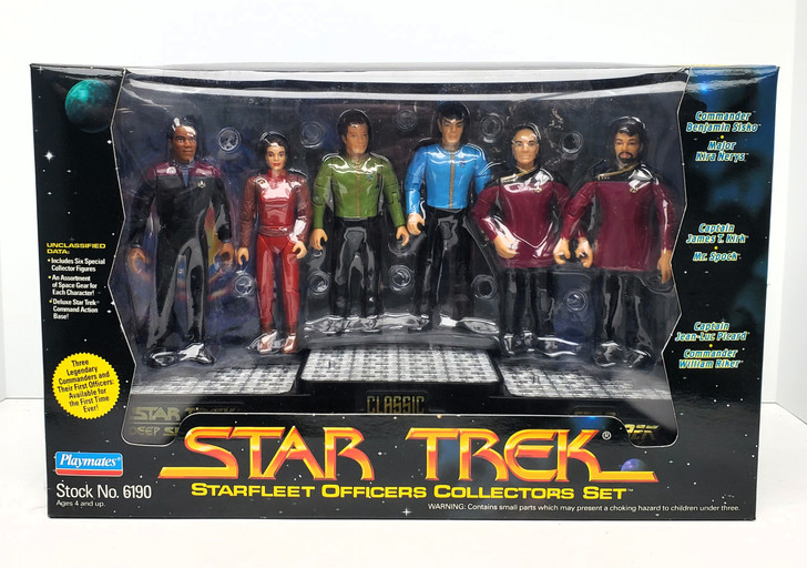 STAR TREK Starfleet Officers Set フィギュア Playmates (1994) Star Trek Starfleet Officers Collectors Set