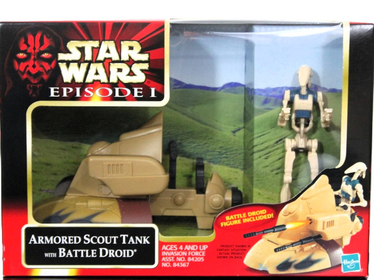 Hasbro Star Wars Episode 1 Armored Scout Tank with Battle Droid