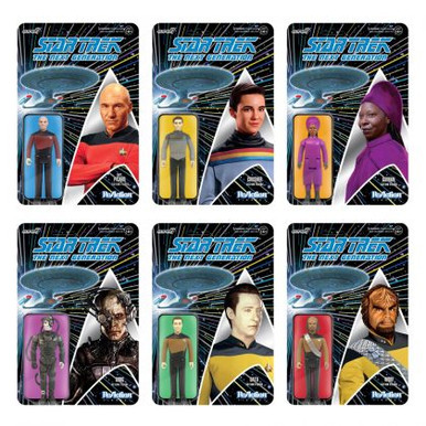 Super7 Star Trek TNG Series 1 ReAction Figure set of 6