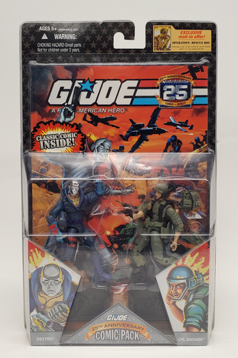 GI Joe Comic Packs Destro vs Cpl. Breaker Action Figure 3.75 Inches