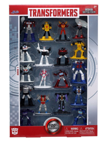 Transformers 18-Pack Nano Metalfigs: Set Di Figure Pressofuse Da Collezione, 100% Die-Cast, Altezza 4,2 Cm, Personaggi Eroi E Cattivi - 4