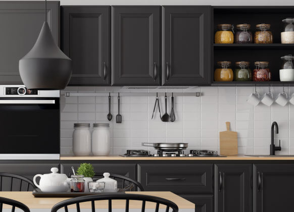 Thermofoil Matte Luxe Black cabinets