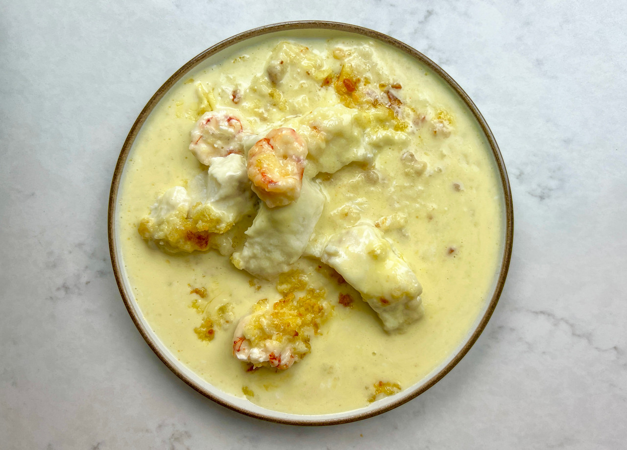 Haddock Bake with cheese and prawns Regal Fish Supplies Limited