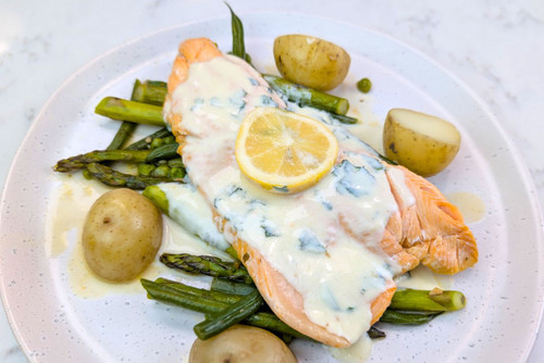 Steamed Trout with Dill Dressing
