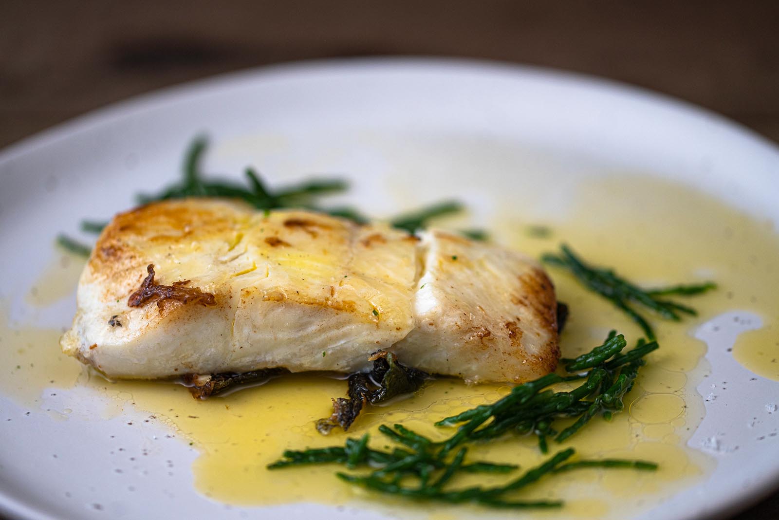 Cream Sauce Oven Roasted Halibut Halibut Fillet Portions Regal