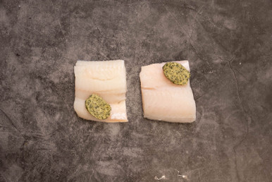 Cod Fat 2 Cod Fillets portions with Lemon Zest and Herb butter - Regal Fish ...