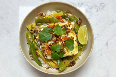 Easy Halibut Thai Green Curry