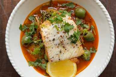 Halibut and Potted Shrimp Stew