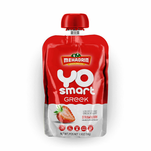 Mehadrin Greek Yo Smart Yogurt Pouches - Strawberry