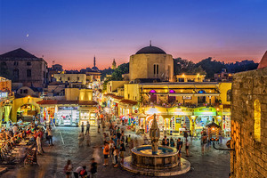 Rhodes Old Town At Night Rhodes Old Town At Night