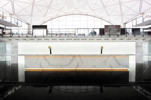 Cathay Pacific's The Bridge, With Its Luminous Reception Walls, Hong Kong Cathay Pacific's The Bridge, With Its Luminous Reception Walls, Hong Kong