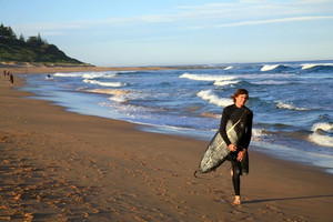 Surfer At Shelley Beach, Central Coast Surfer At Shelley Beach, Central Coast