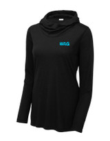Ladies PosiCharge ® Tri-Blend Wicking Long Sleeve Hoodie