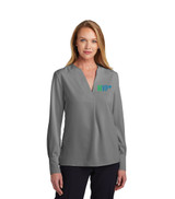 Brooks Brothers Women's Open-Neck Satin Blouse