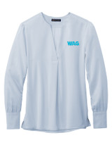 Brooks Brothers Women's Open-Neck Satin Blouse