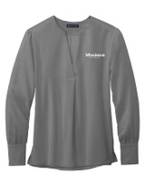 Brooks Brothers Women's Open-Neck Satin Blouse