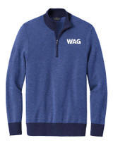 Brooks Brothers Washable Merino Birdseye 1/4-Zip Sweater