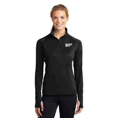Sport-Tek Ladies Sport-Wick Stretch 1/2-Zip Pullover