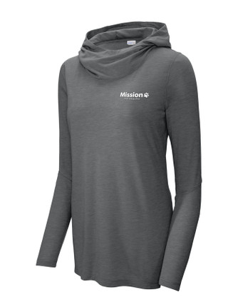 Ladies PosiCharge ® Tri-Blend Wicking Long Sleeve Hoodie