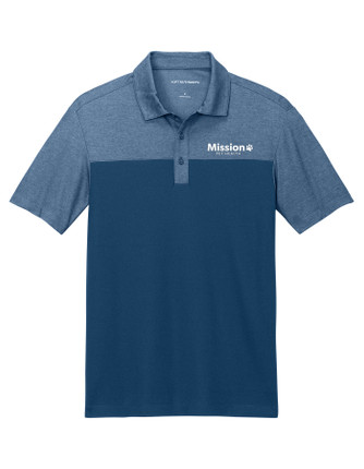 Port Authority Fine Pique Blend Blocked Polo