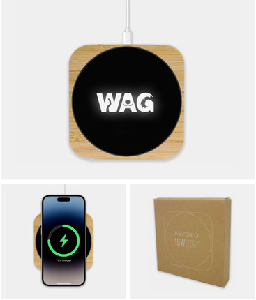Aspen Qi - 15W Bamboo Eco Charger