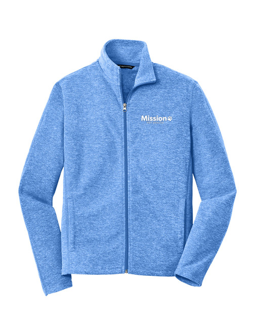 Port Authority Heather Microfleece Full-Zip Jacket