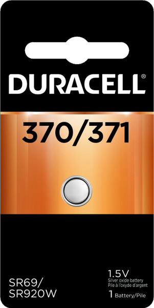 370/371 Duracell 1.5V Silver Oxide Button Cell Battery