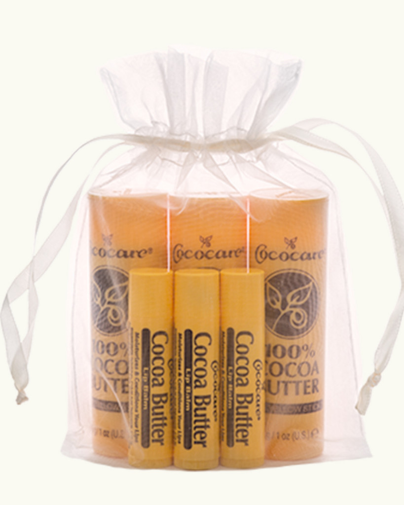 100% Cocoa Butter Stick and Cocoa Butter Lip Balm Gift Bag