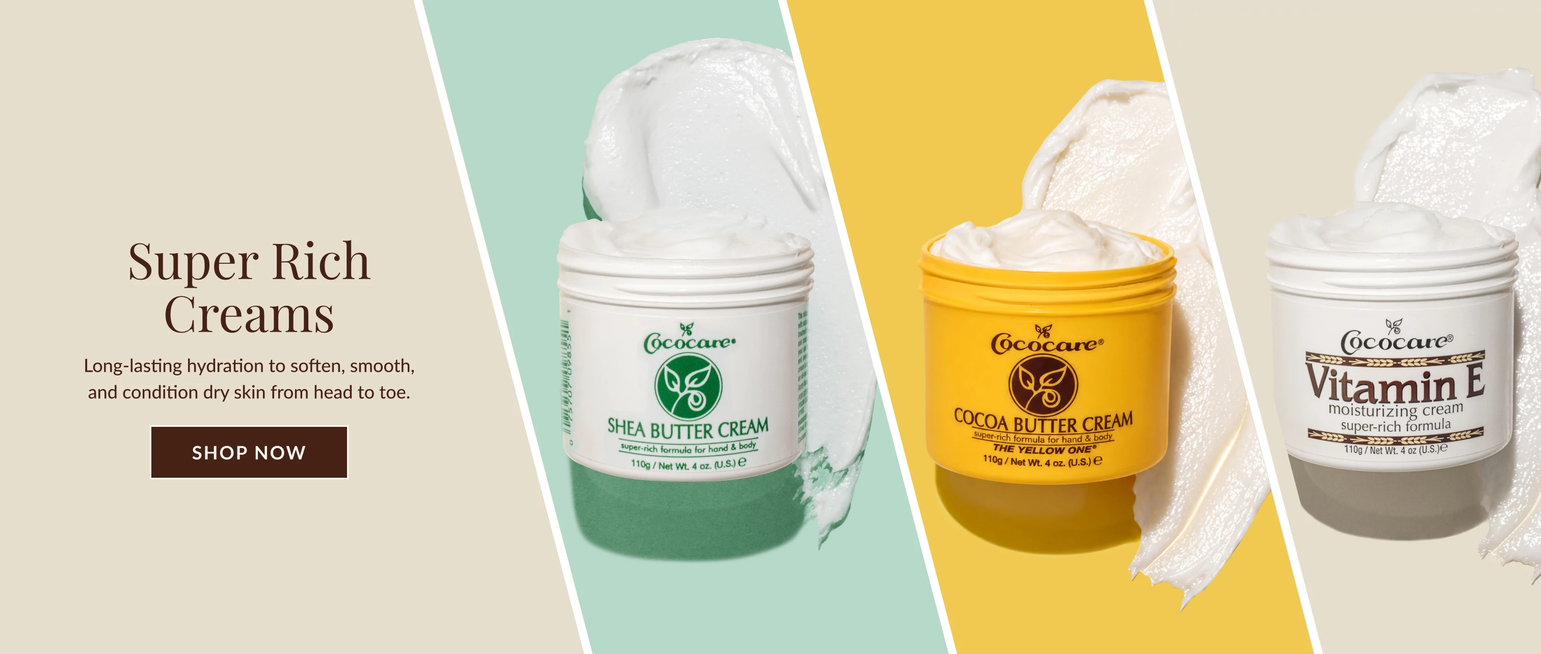 Super Rich Creams for long lasting hydration