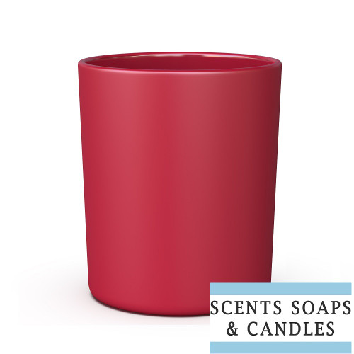 30cl Lucy Matt Red Candle Glass