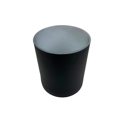 30cl Lucy Matt Black With White Interior Candle Glass