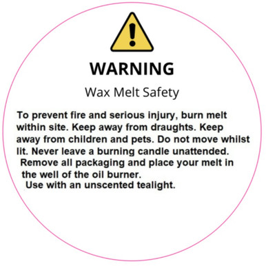 New Self-adhesive DIY Soy Wax Warning Labels For Wax Melt Molds